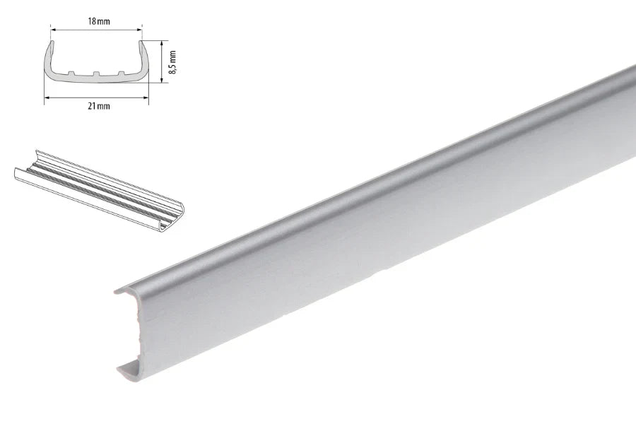 PVC Melamine Furniture Board Panel Cover U Trim Edging Strip- Silver Image