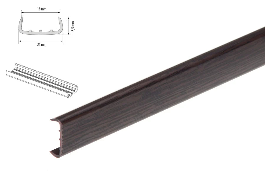 PVC Melamine Furniture Board Panel Cover U Trim Edging Strip- Wooden 2 Image