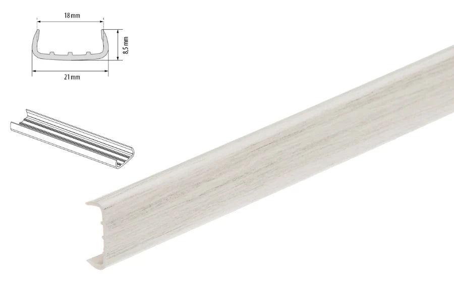 PVC Melamine Furniture Board Panel Cover U Trim Edging Strip- Wooden 4 Image