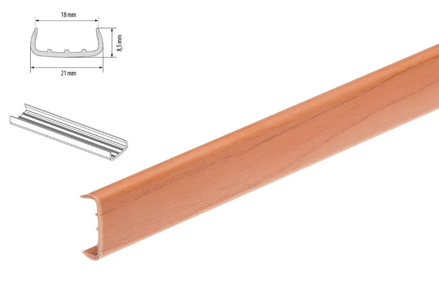 PVC Melamine Furniture Board Panel Cover U Trim Edging Strip- Wooden 6 Image
