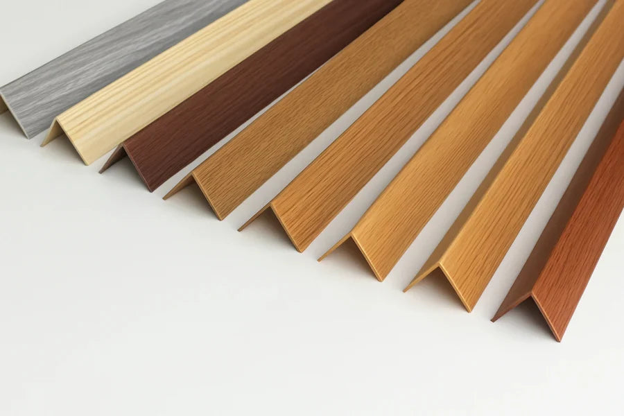 PVC Plastic Edge Protector Moulding Wood Effect Corner Angle Trim 90° - 