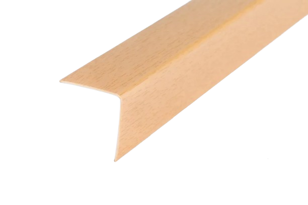 PVC Plastic Edge Protector Moulding Wood Effect Corner Angle Trim 90° - Beech