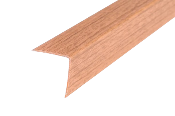PVC Plastic Edge Protector Moulding Wood Effect Corner Angle Trim 90° - Cherry