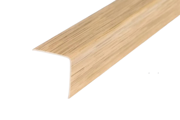 PVC Plastic Edge Protector Moulding Wood Effect Corner Angle Trim 90° - LightOak