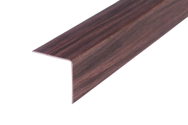PVC Plastic Edge Protector Moulding Wood Effect Corner Angle Trim 90° - Mahogany