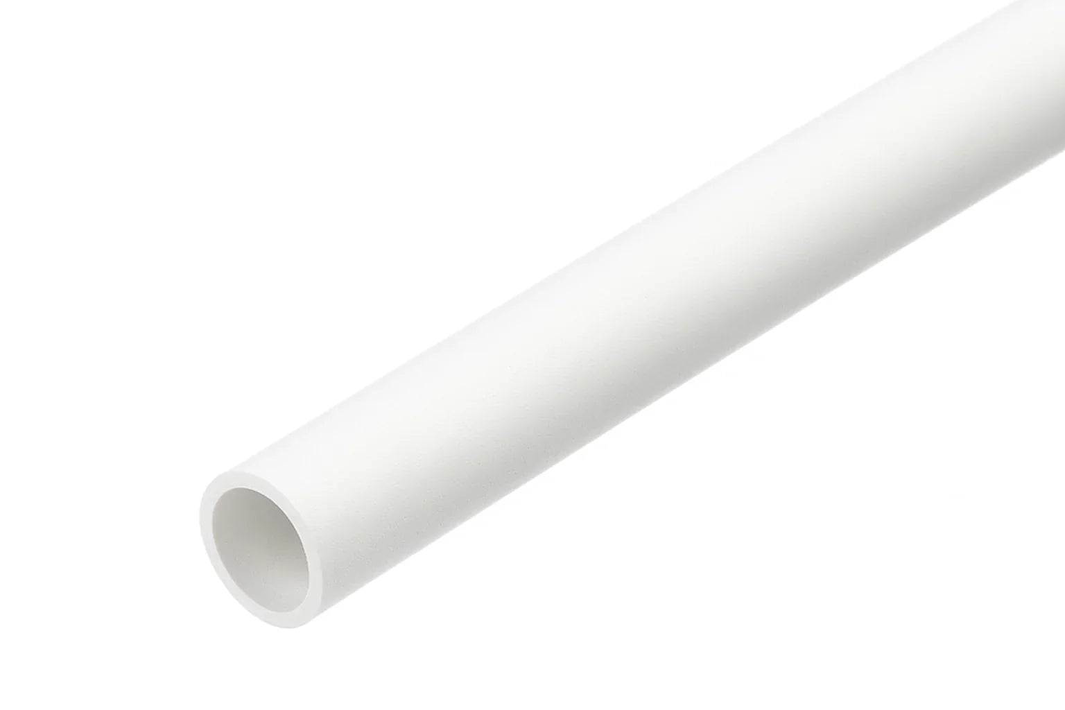 PVC Plastic Round Pipe Tube -1mm / 39.37" Length- White