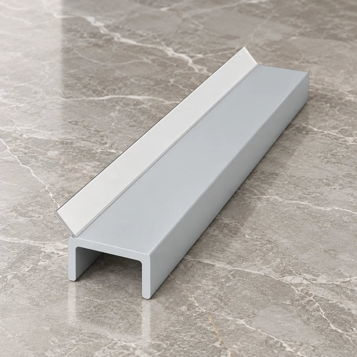 Plinth Sealing Strip Light Grey PVC 16–18mm Kickboards In Light Grey Color