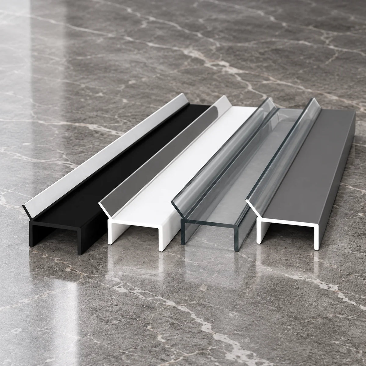 Transparent Kickboard Trim MDF Panel Cover PVC Plinth Sealing Strip Variants