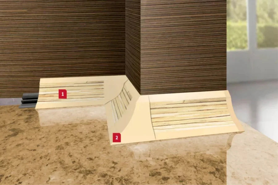 PVC Splashback Trim Worktop Edging Profile Kitchen Bathroom Accessory- Reference Image
