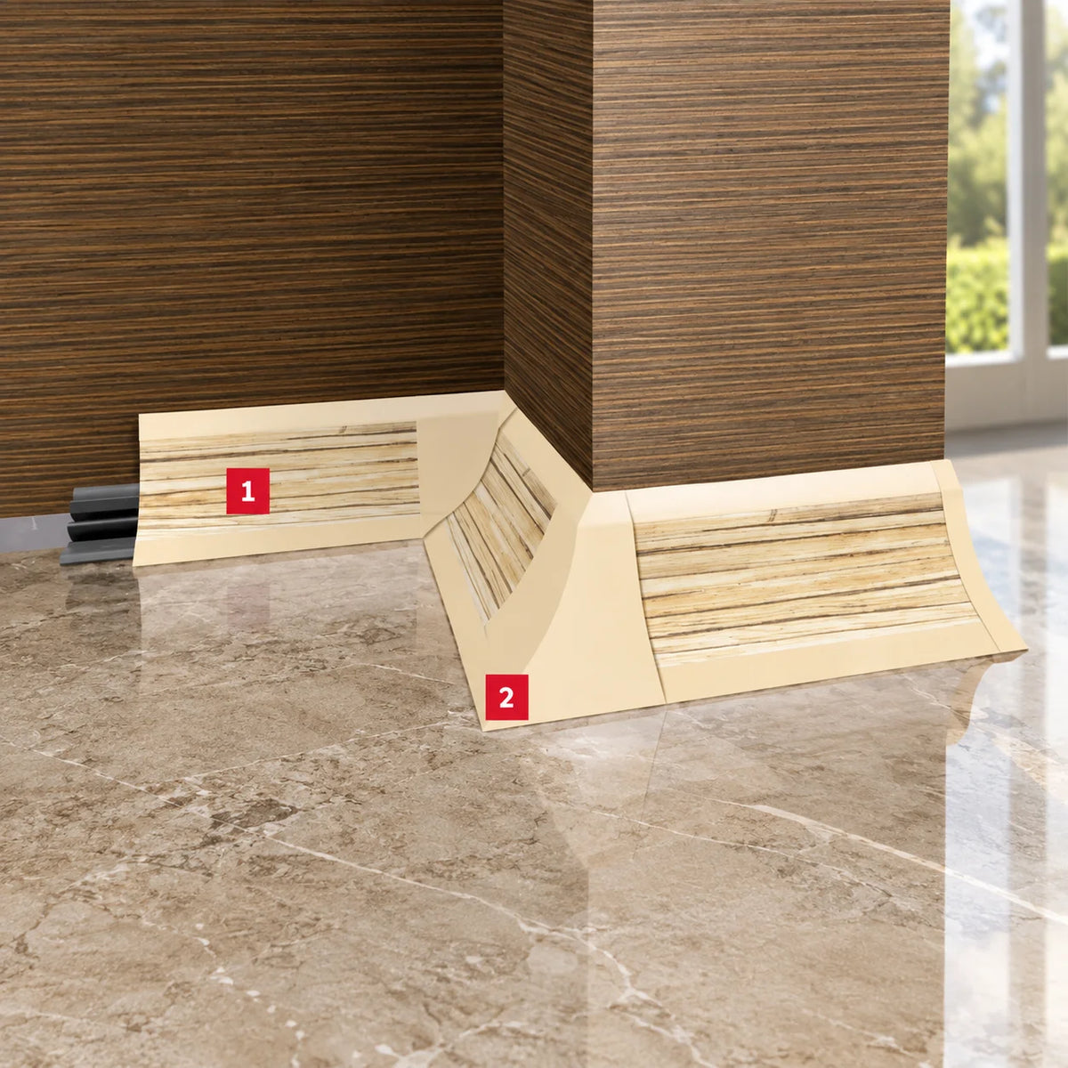 PVC Splashback Trim Worktop Edging Profile Kitchen Bathroom Accessory Installation 