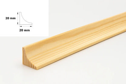 Pine Wood Natural Moulding Scotia Trim Decorative Skirting Edge Strip