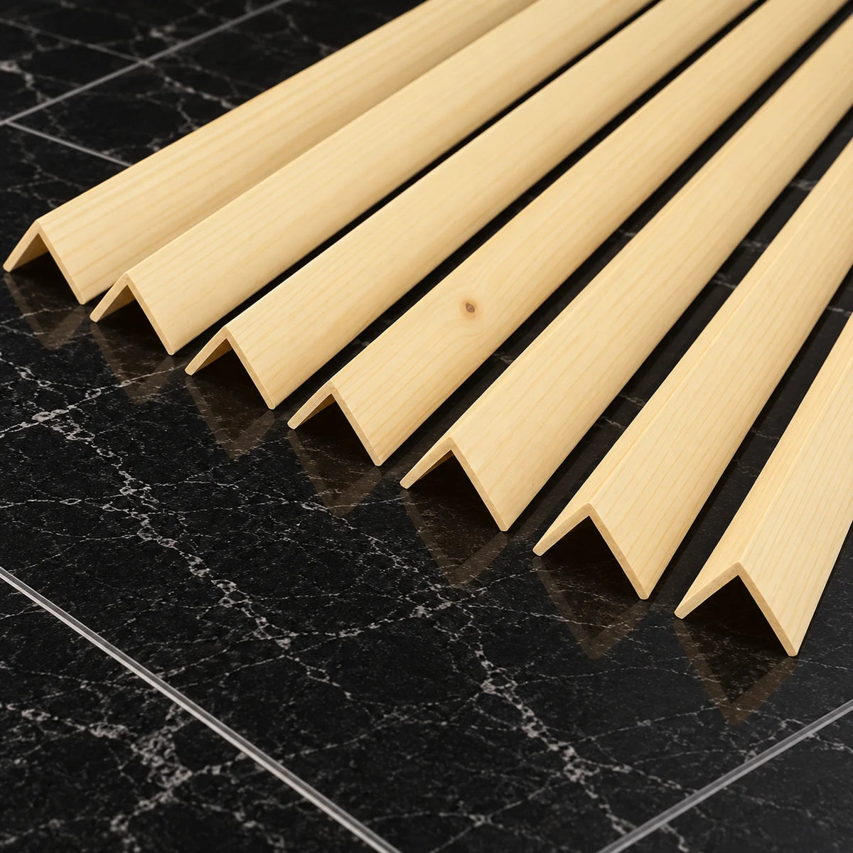 Pine Wood Corner Angle Trim 90° | Internal & External Edge Moulding All Sizes