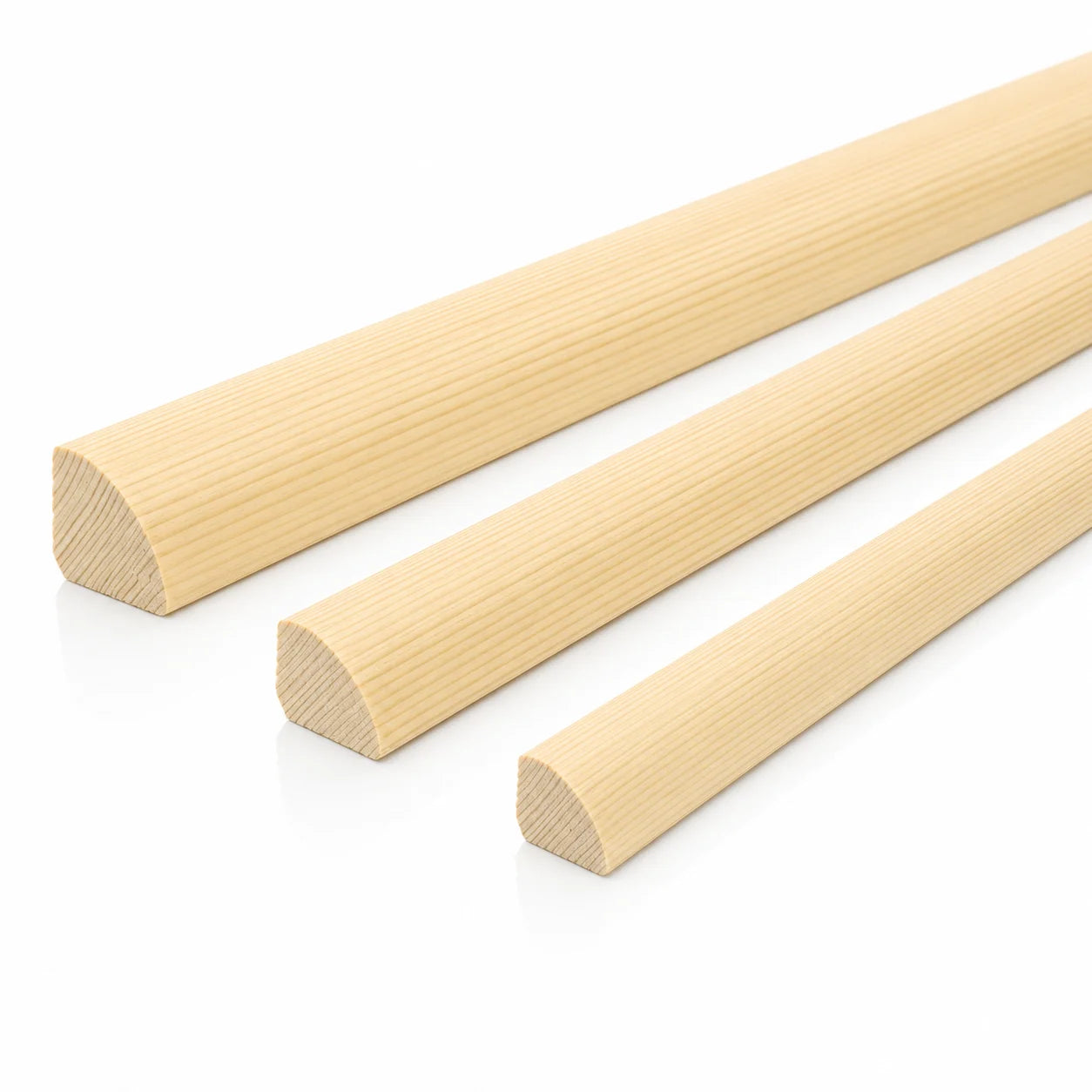 Pine Wood Quadrant Trim Natural Decorative Moulding 10mm & 12mm Length All Sizes