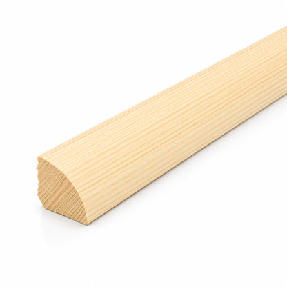 Pine Wood Quadrant Trim Natural Decorative Moulding 10mm & 12mm Length Image