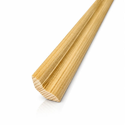 Pine Wood Scotia Beading , Grooved Trim Moulding Strip Butterfly Profile