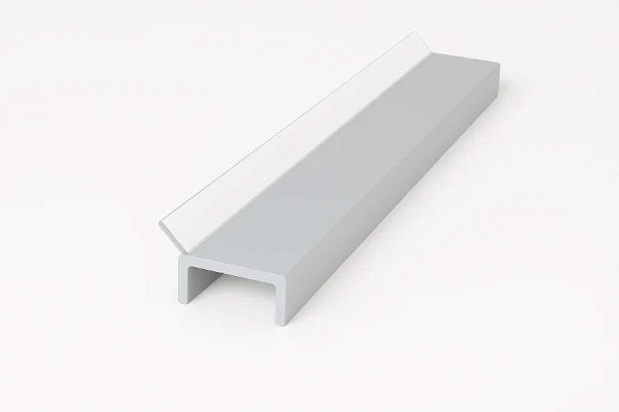 Plinth Sealing Strip Light Grey PVC Kickboards 18mm-16mm