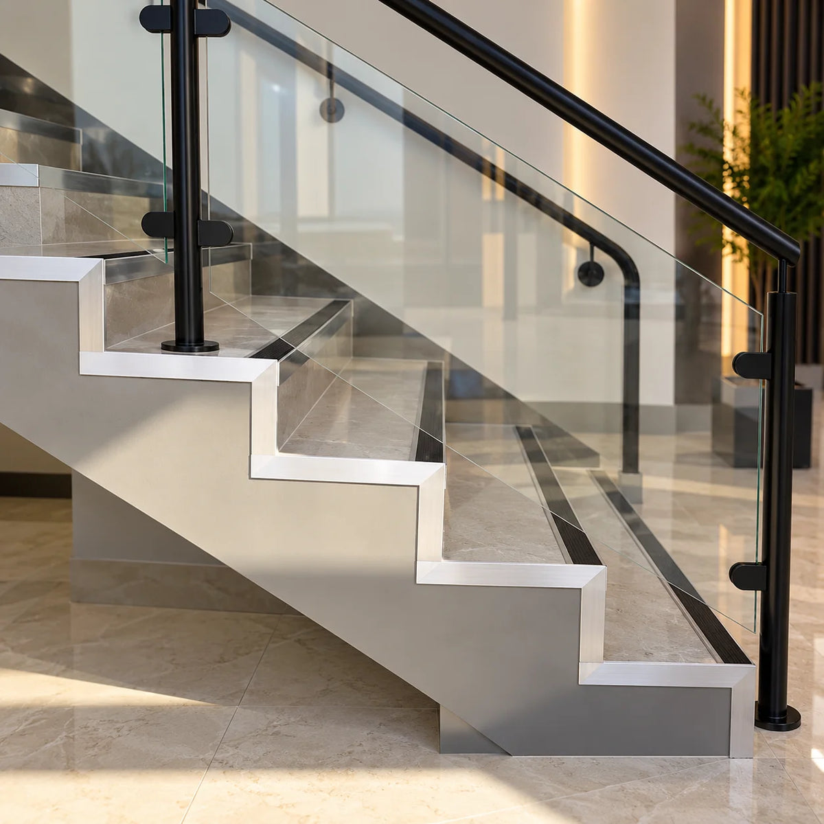 NSA 42mm Pre-Formed Aluminium Stair Edge Trim – 350mm Realuse Image