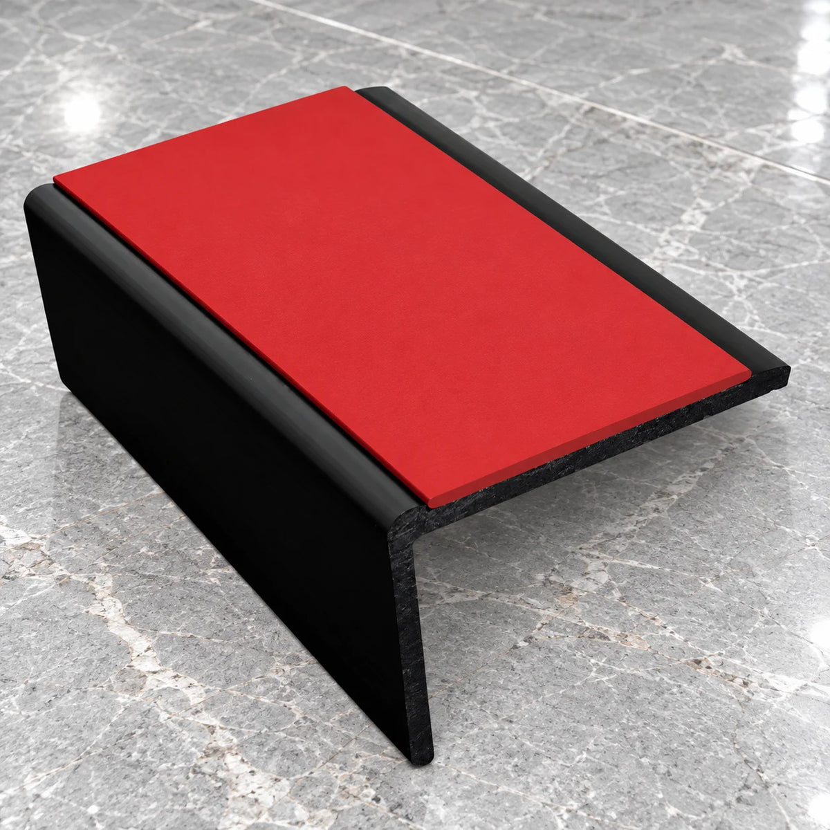 NSP 56x32.5mm Slimline PVC Non-Slip Stair Nosing In Red Color