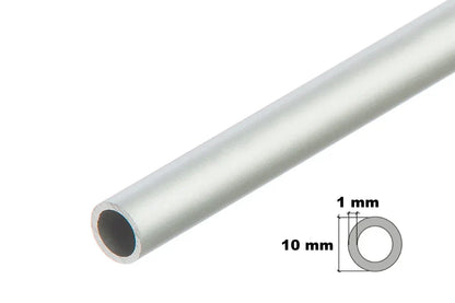 Round Tube Pipe Natural Aluminium 1 M / 39.37" Length
