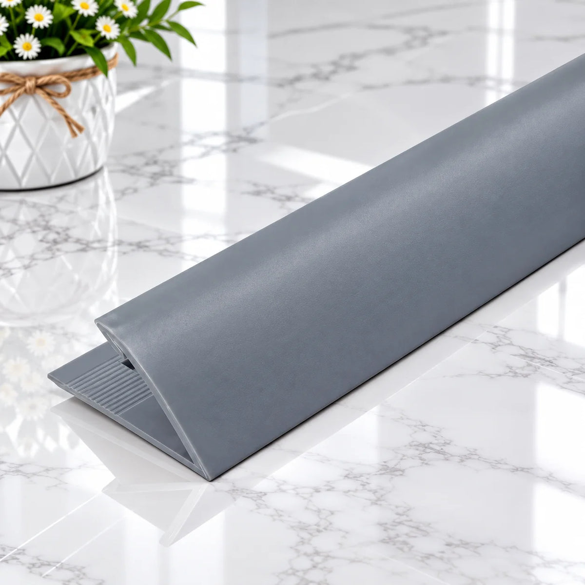 PVC Round Edge Tile Edging Strip for internal and external tiled areas.