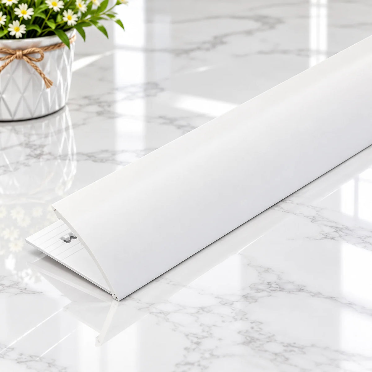 Premium PVC Round Edge Tile Trim for a neat and professional tile finish.