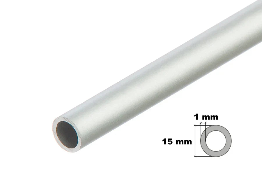 Round Tube Pipe Natural Aluminium 1 M / 39.37" Length - Image7