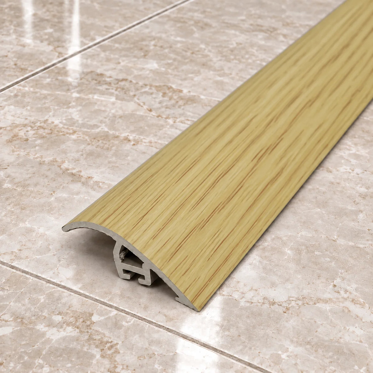 40mm Pvc Wood Effect Door Threshold Ramp Profile In Rustic Oak Color