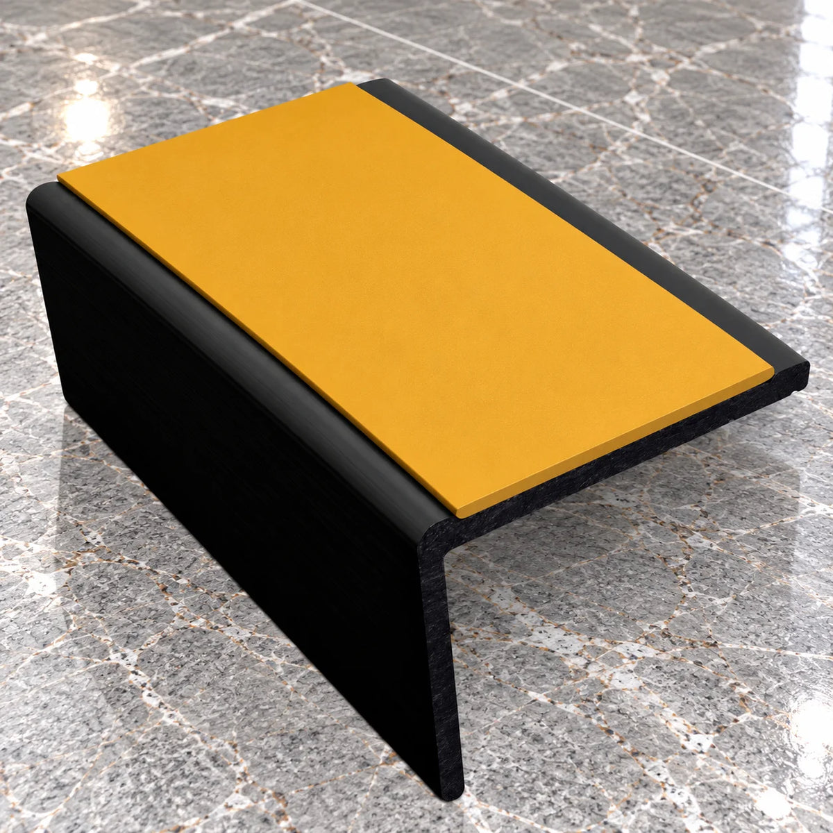NSP 56x32.5mm Slimline PVC Non-Slip Stair Nosing In Saffron Color