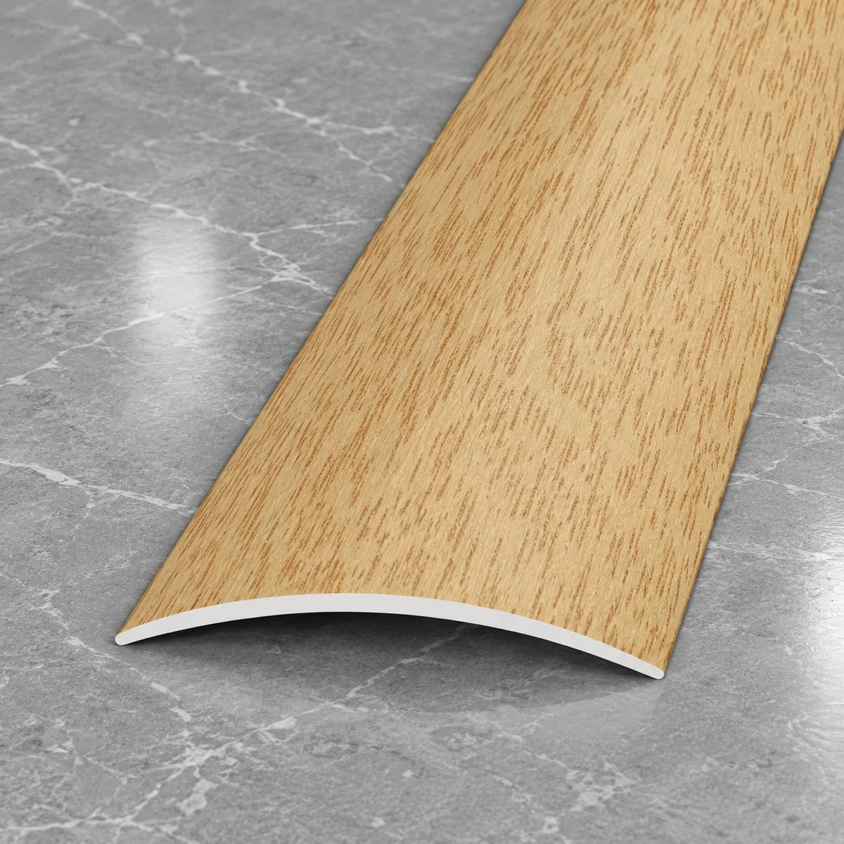 40mm Wood Effect Aluminium Self-Adhesive Threshold Strip In Sandy Oak Color