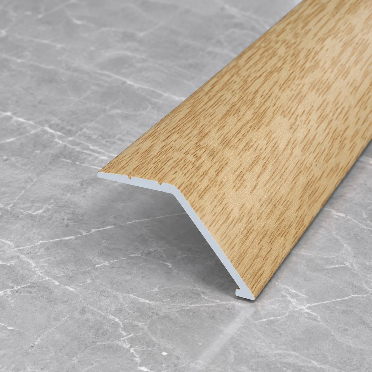 41mm Wood Effect Aluminium Ramp Threshold Strip In Sandy Oak Color