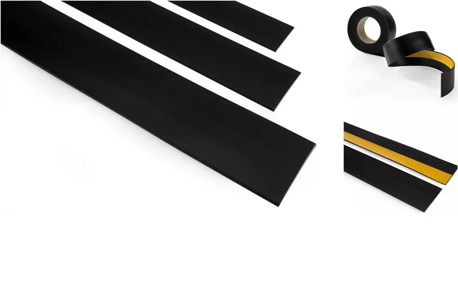 Self-Adhesive PVC Plastic Roll Black Cover Strip Flat Bar