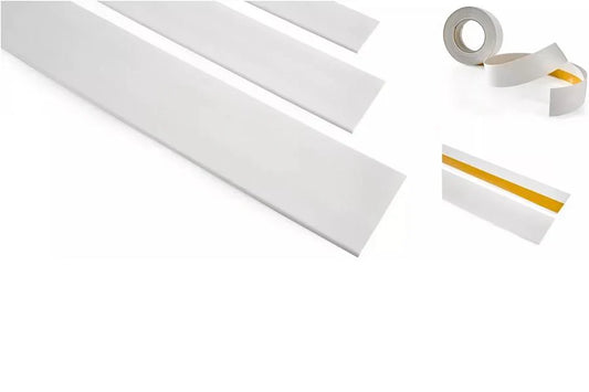 Self-Adhesive PVC Plastic Roll White Cover Strip Flat Bar