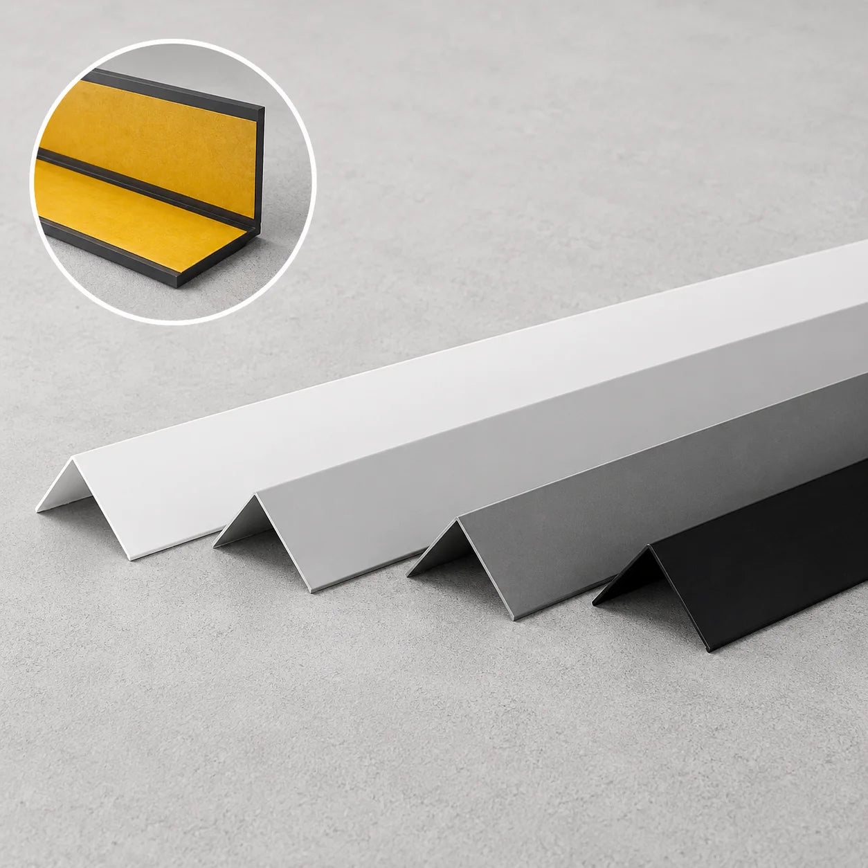 Self Adhesive PVC 90° Corner Angle Trim Wall Edge Guard All Products Images