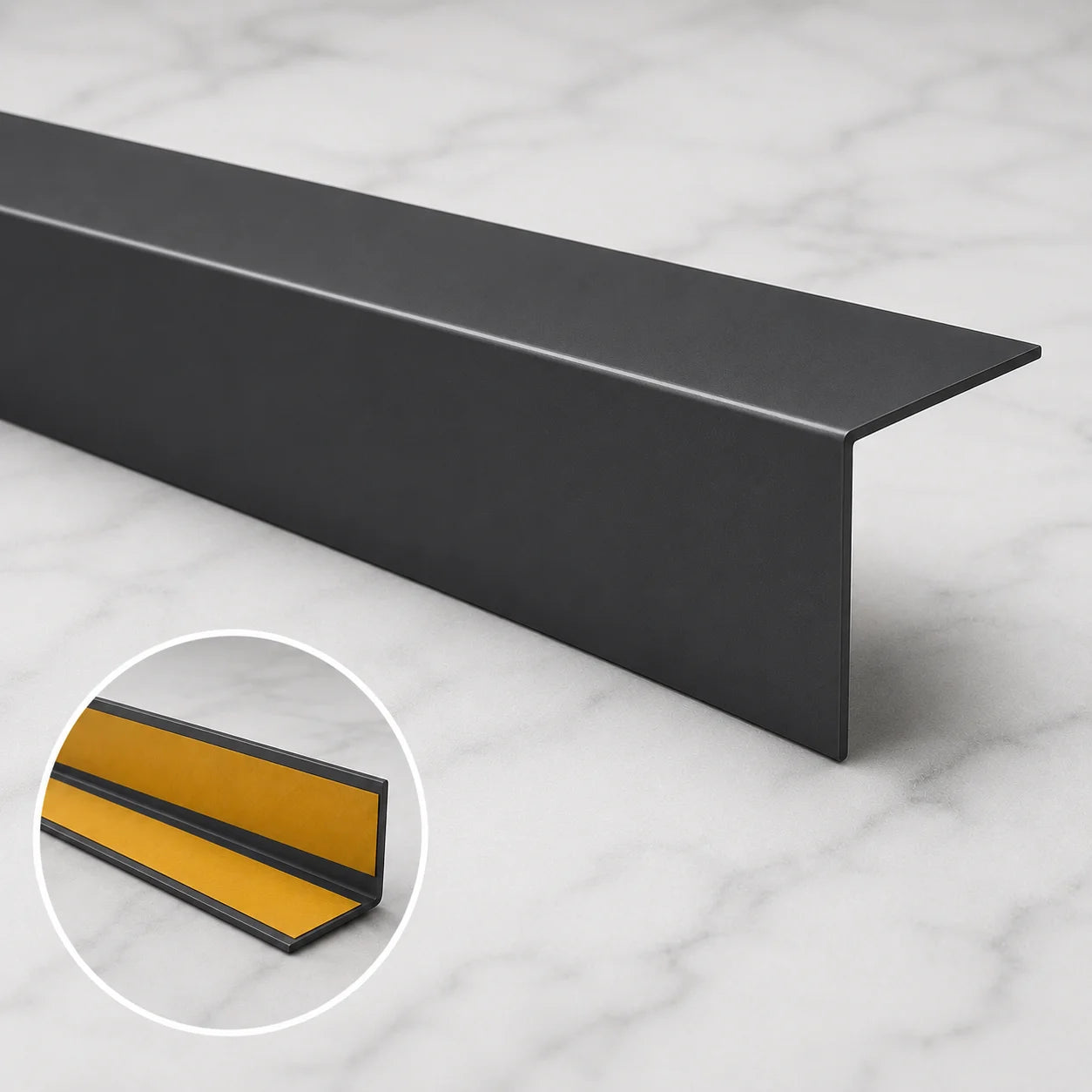 Self Adhesive PVC 90° Corner Angle Trim Wall Edge Guard Dark Grey Product