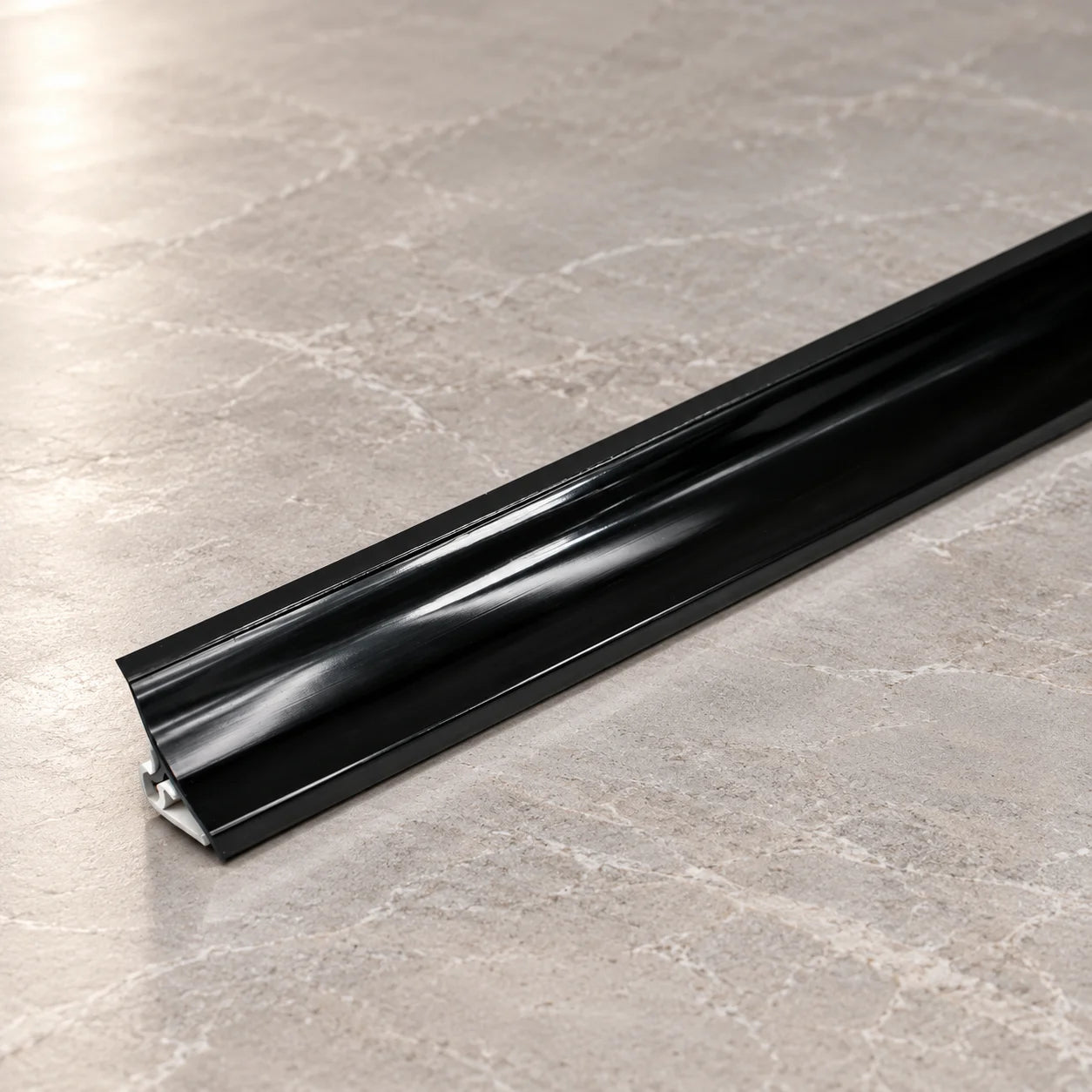 PVC Splashback Trim Worktop Edging Profile Kitchen Bathroom Accessory In Black Color