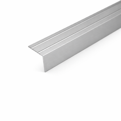 Silver Self adhesive aluminium stair nosing edge trim for anti slip stair edge protection
