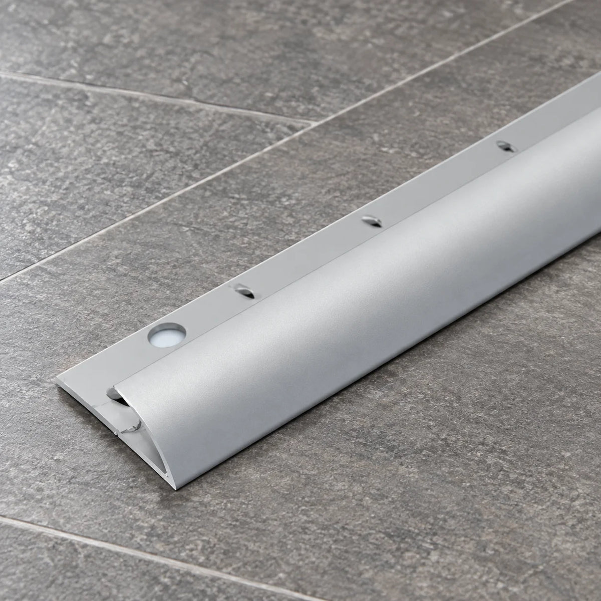 10mm Aluminium Single Edge Carpet Threshold Profile In Silver Color