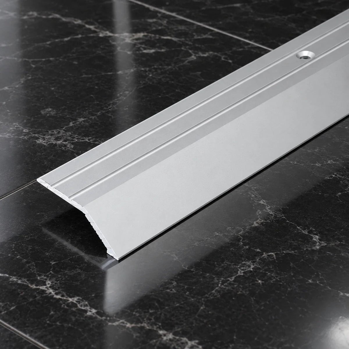 40mm Aluminium Ramp Transition Strip – Up to 8mm In Silver Color