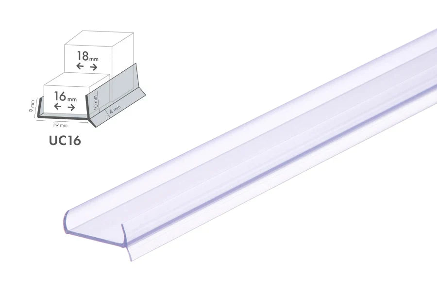 Transparent Kickboard Trim MDF Panel Cover PVC Plinth Sealing Strip- 16mm-18mm