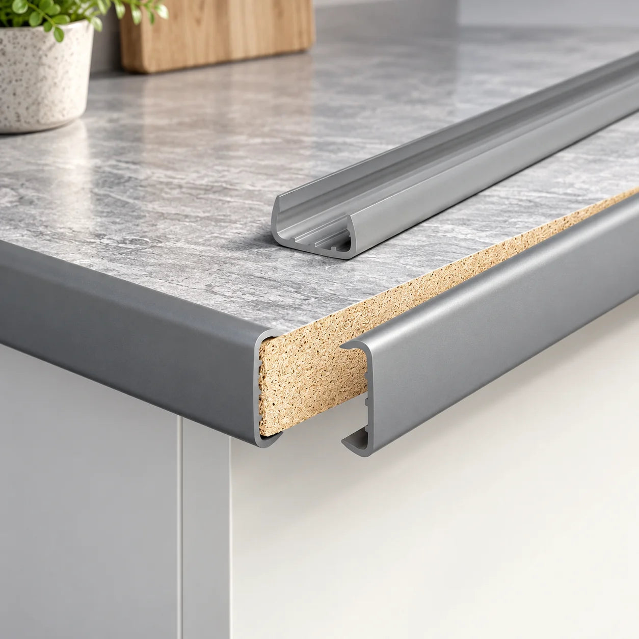 PVC Melamine Furniture Board Panel Cover U Trim Edging Strip Realuse Image 
