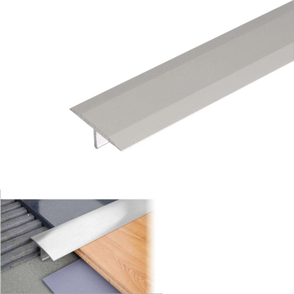A55 18mm Anodised Aluminium Threshold Trim T Bar Transition Strip For Tiles