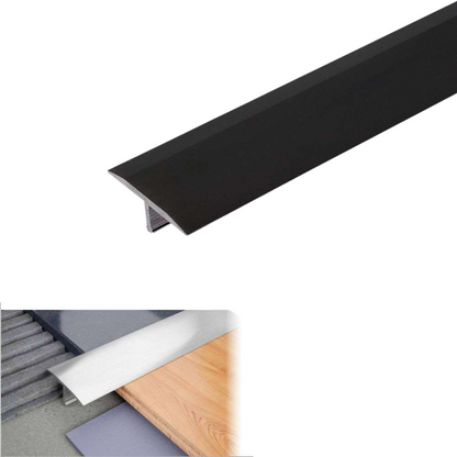 A55 18mm Anodised Aluminium Threshold Trim T Bar Transition Strip For Tiles