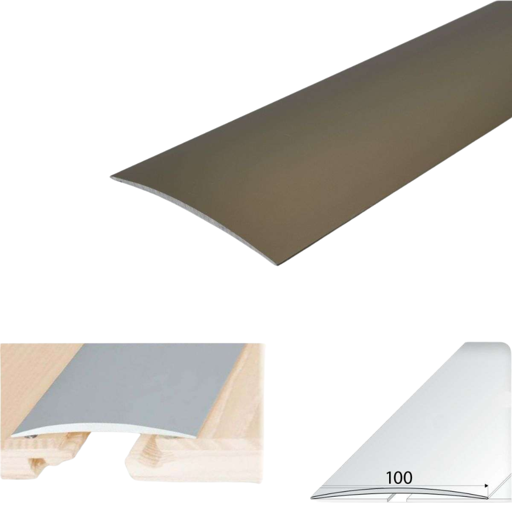 100mm Anodised Aluminium Self Adhesive Door Threshold Strip