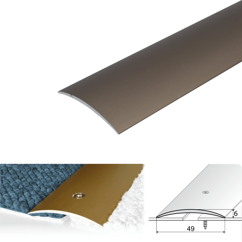 A04 49mm Anodised Aluminium Door Threshold Strip