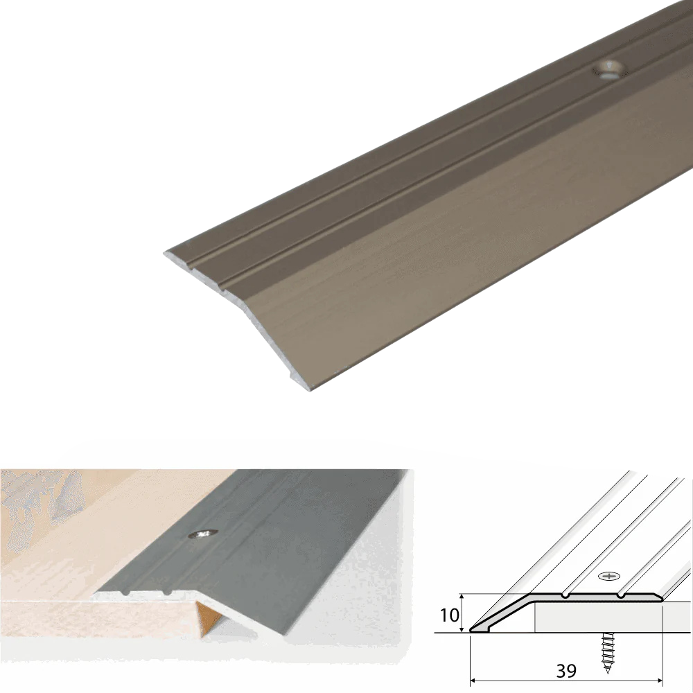 A11 40mm Anodised Aluminium Door Threshold Ramp Profile