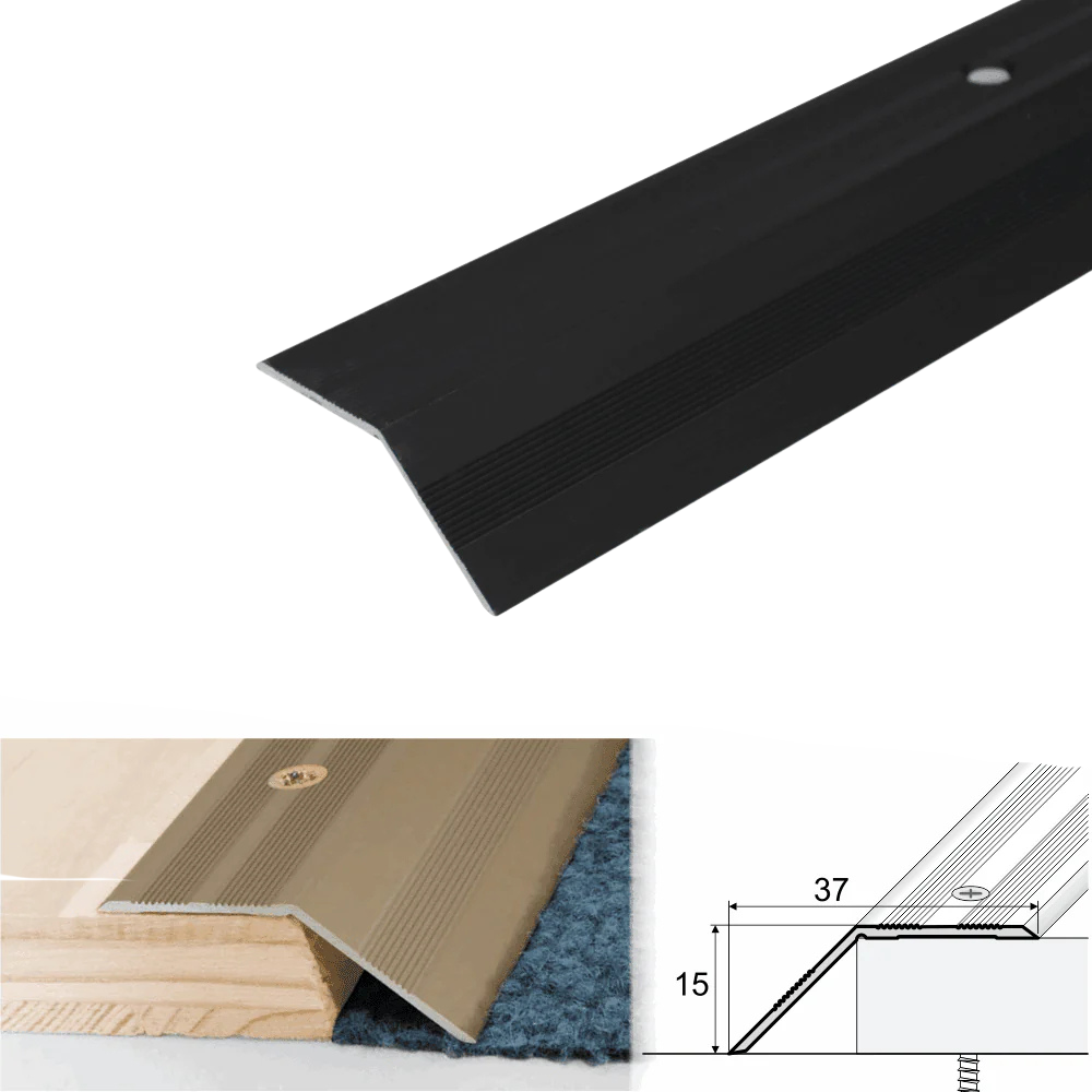 A39 37mm Anodised Aluminium Door Threshold Ramp Profile