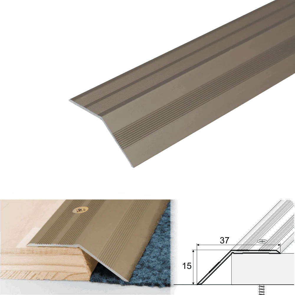 A39 37mm Anodised Aluminium Door Threshold Ramp Profile