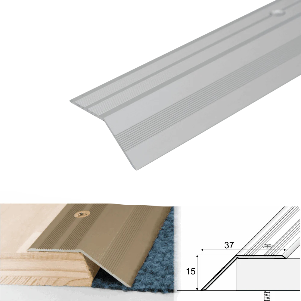 A39 37mm Anodised Aluminium Door Threshold Ramp Profile