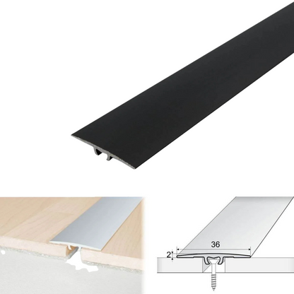 A68 36mm Anodised Aluminium Flat Door Threshold Strip