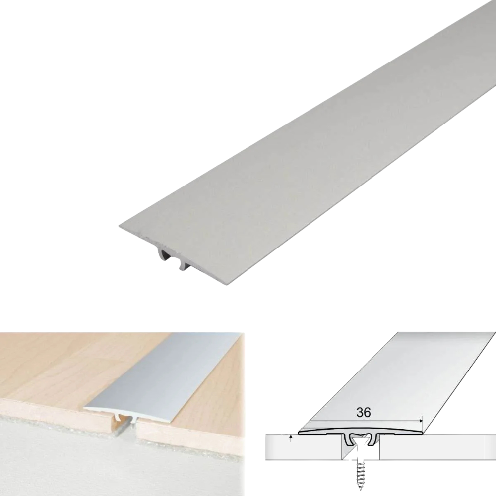 A68 36mm Anodised Aluminium Flat Door Threshold Strip